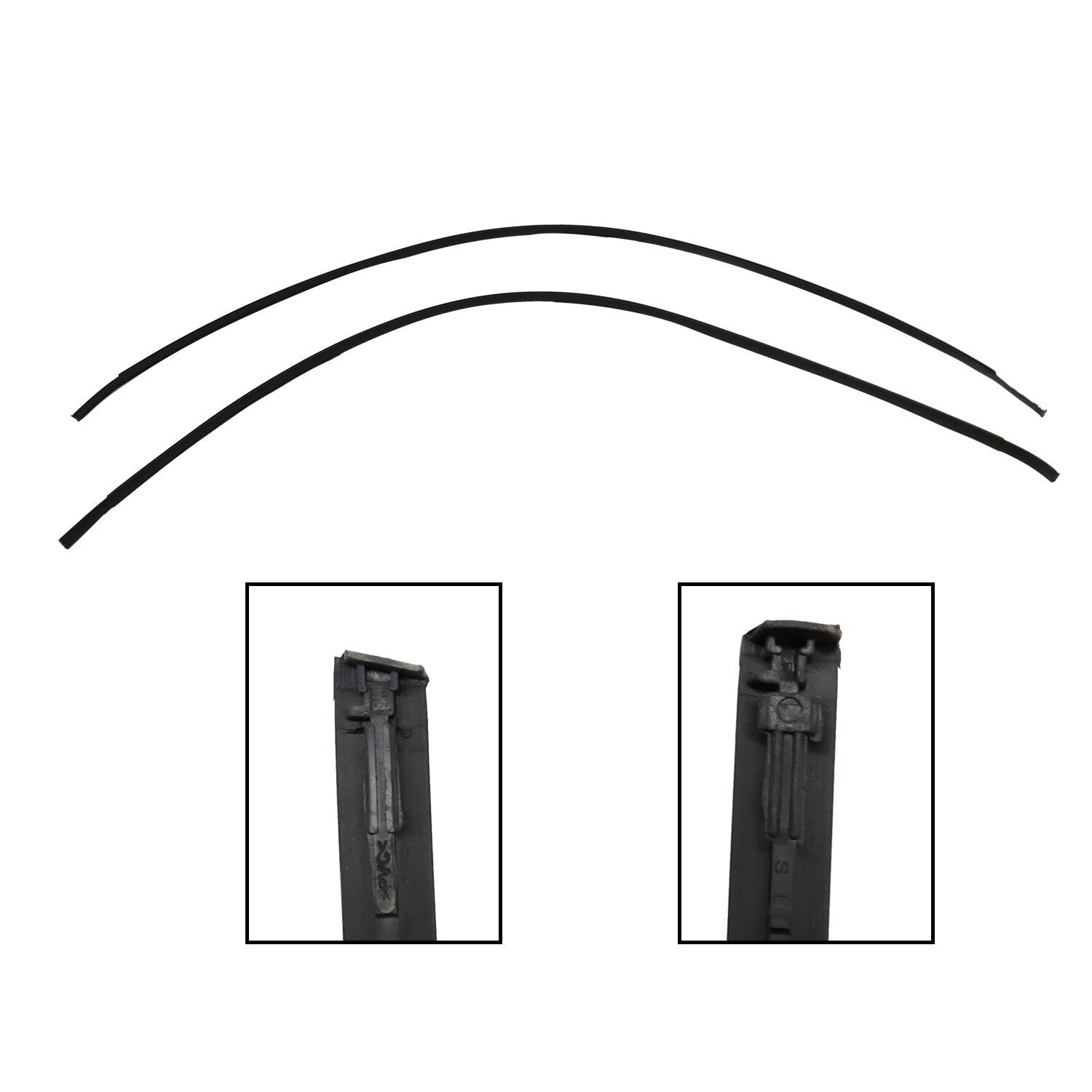 2009-2013 Toyota Corolla Roof Drip Molding Trim Left & Right Black 2PCS