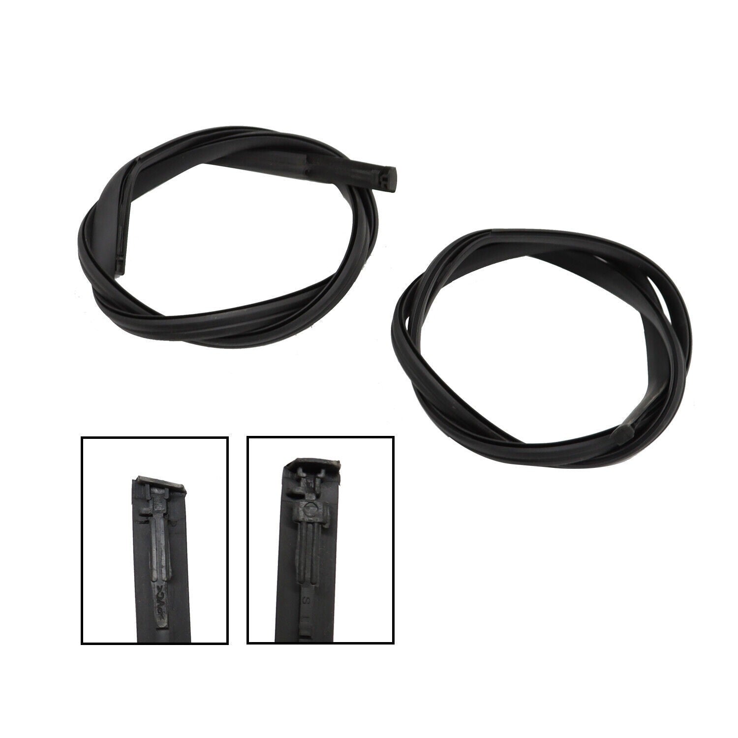 2009-2013 Toyota Corolla Roof Drip Molding Trim Left & Right Black 2PCS