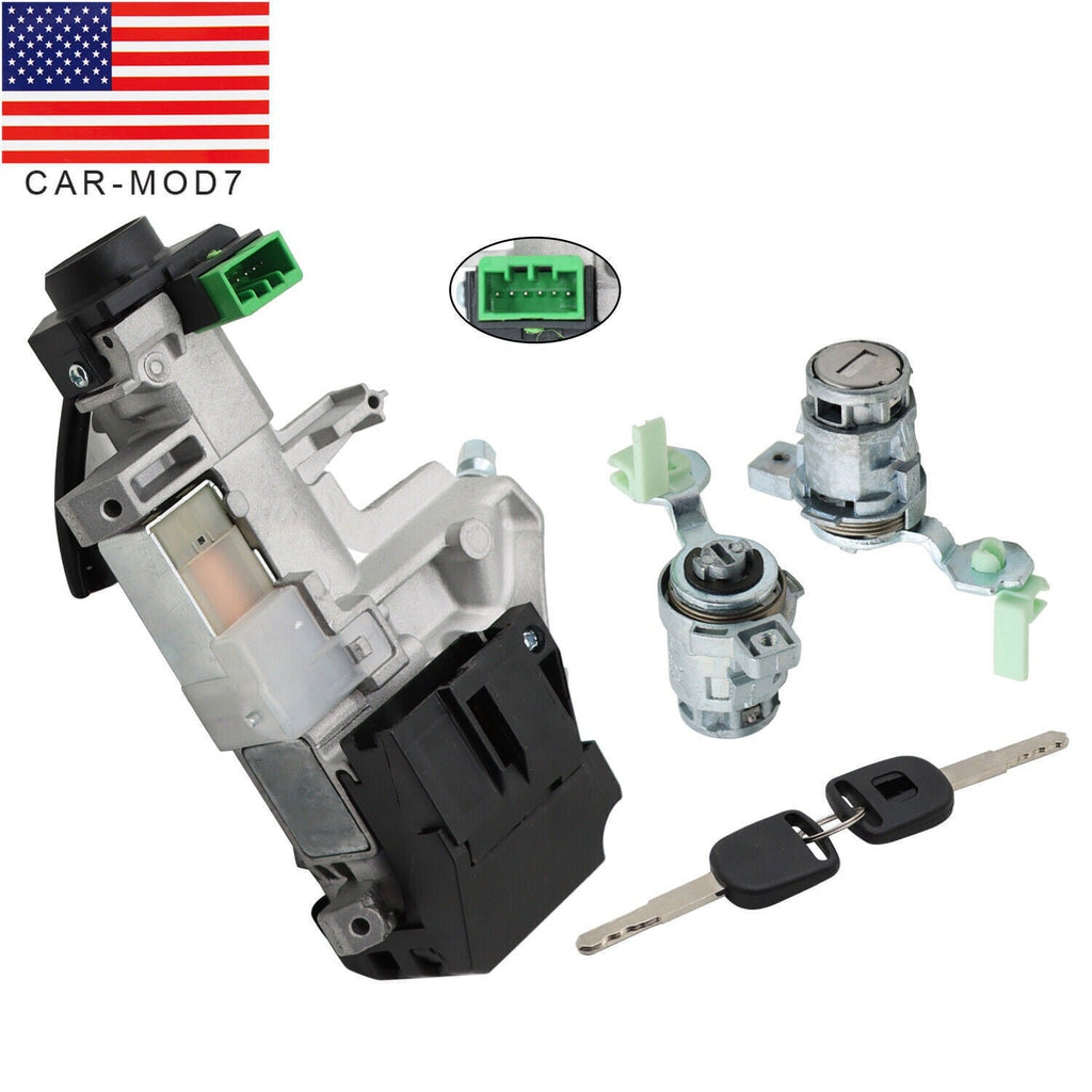 2003-2005 Honda Civic Ignition Switch Door Lock Cylinder with Keys Complete Set