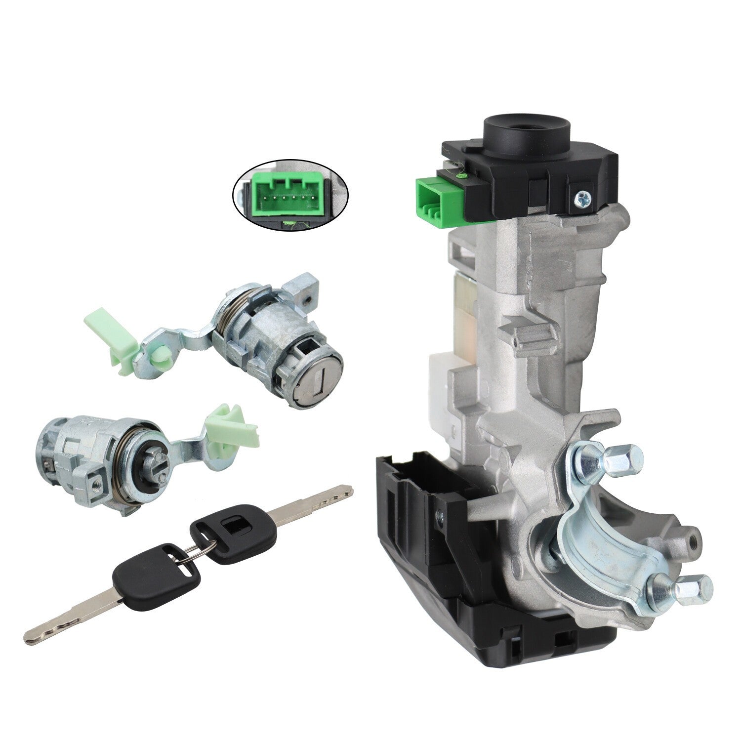 2003-2005 Honda Civic Ignition Switch Door Lock Cylinder with Keys Complete Set