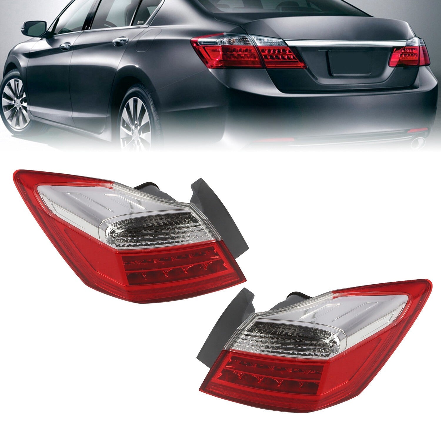 2013-2015 Honda Accord EX-L Touring LED Tail Light Left & Right Sedan