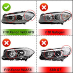 2011-2013 BMW 5 Series F10 Xenon Headlight Right Passenger Side Non-Adaptive