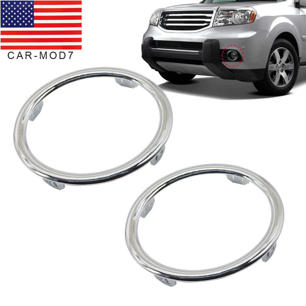 2012-2015 Honda Pilot Chrome Front Left & Right Fog Light Covers