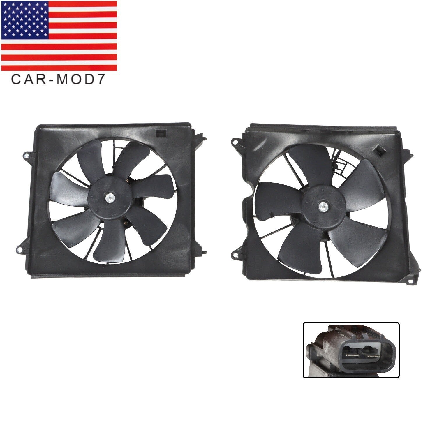2013-2017 Honda Accord Radiator Cooling Fan Set w/ Blade Motor & Shroud 2Pcs