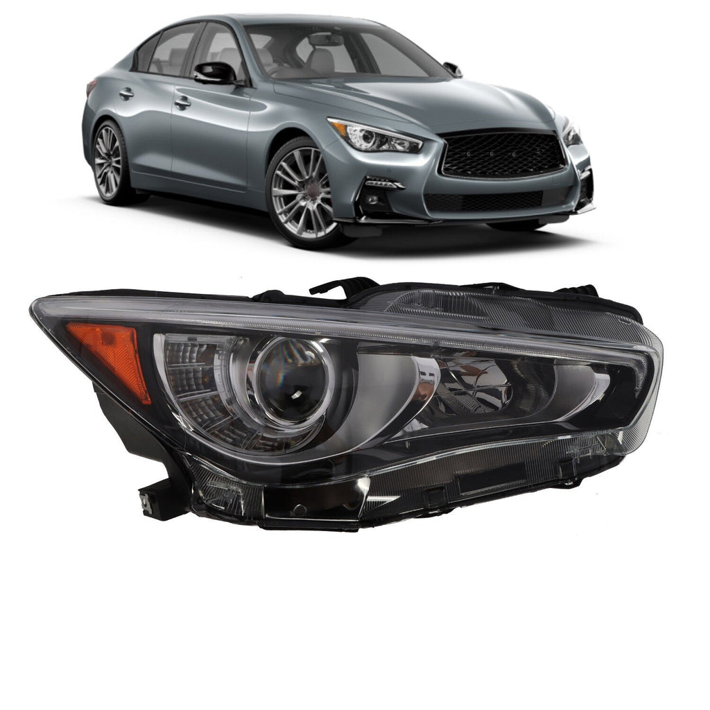 2014-2022 Infiniti Q50 Right LED Headlight Assembly Passenger Side W/O AFS