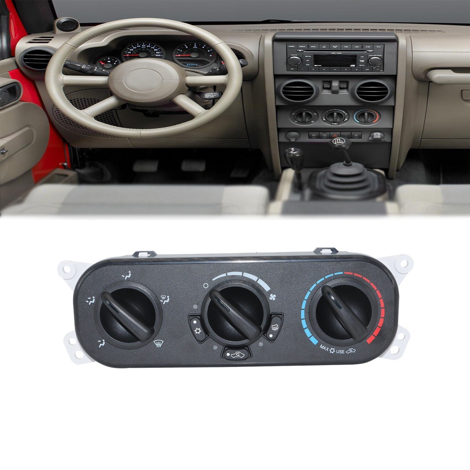 2007-2010 Jeep Wrangler JK V6 3.8L A/C Heater Control Module 55111840AE