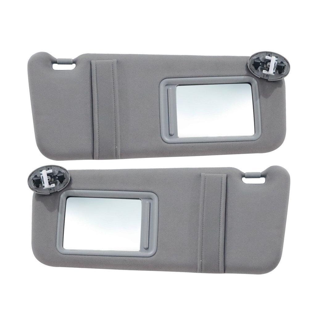 2007-2011 Toyota Camry Sun Visor Pair Gray w/Sunroof & Lights Left Right