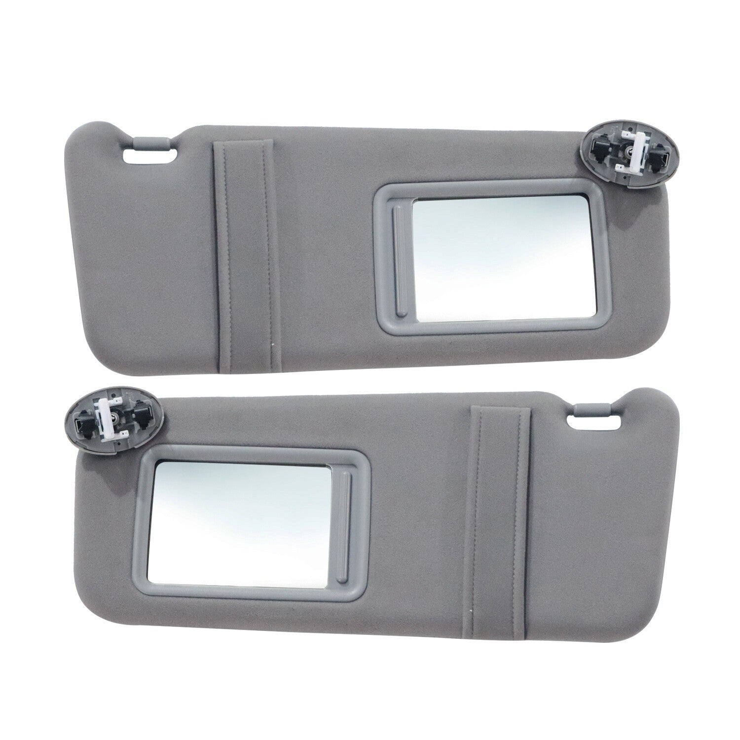 2007-2011 Toyota Camry Sun Visor Pair Gray w/Sunroof & Lights Left Right