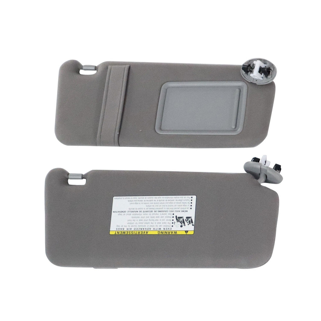 2007-2011 Toyota Camry Sun Visor Pair Gray w/Sunroof & Lights Left Right