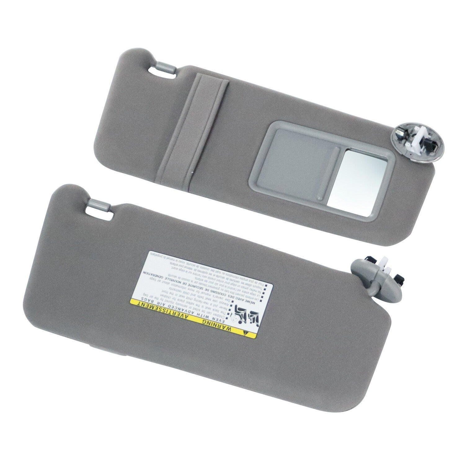 2007-2011 Toyota Camry Sun Visor Pair Gray w/Sunroof & Lights Left Right