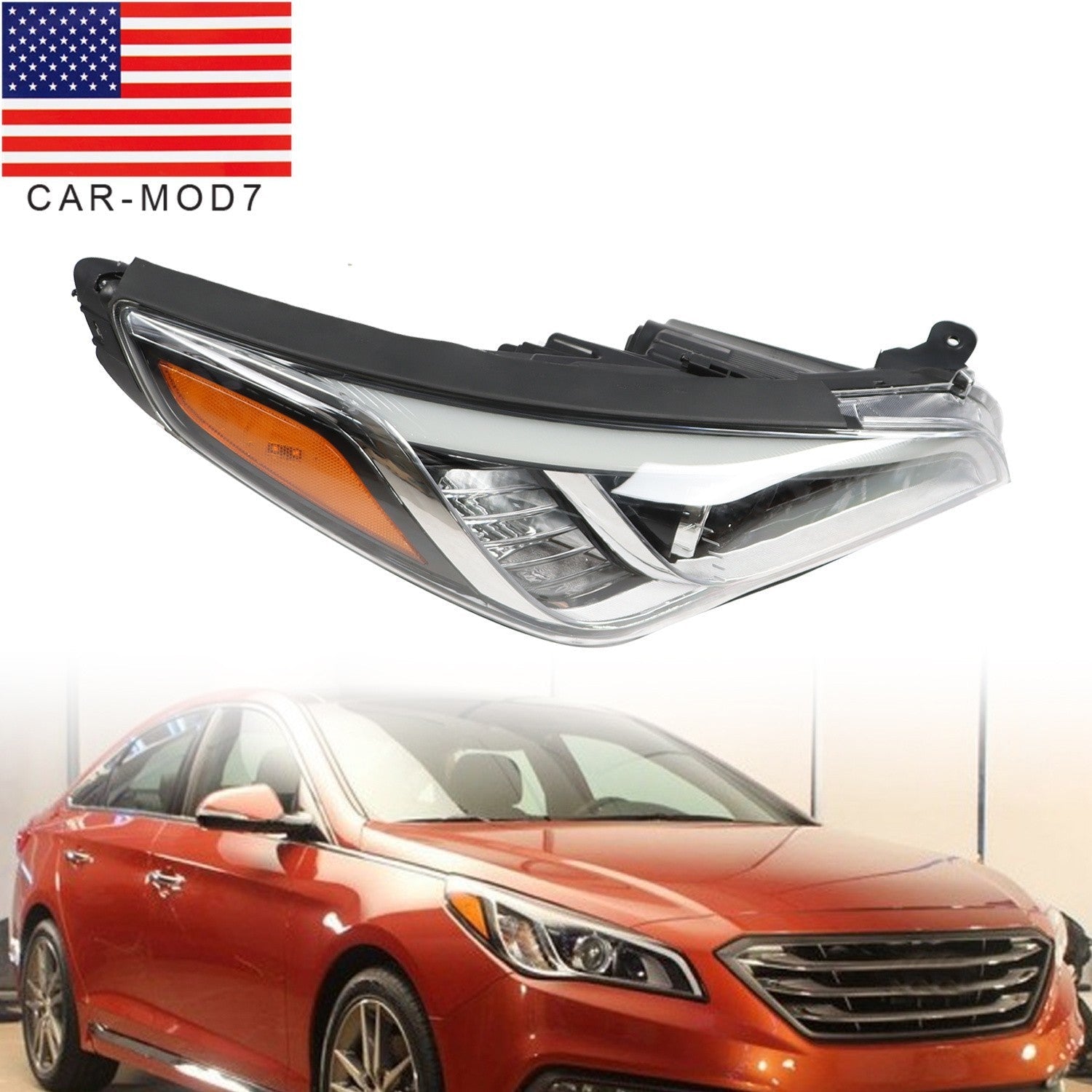 2015-2017 Hyundai Sonata Right Headlight Headlamp Passenger Side RH