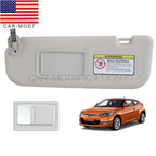 2012-2015 Hyundai Veloster Left Driver Side Gray Sun Visor with Mirror