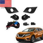 2015-2018 Nissan Murano Clear Front Fog Lights with Bezel & Switch