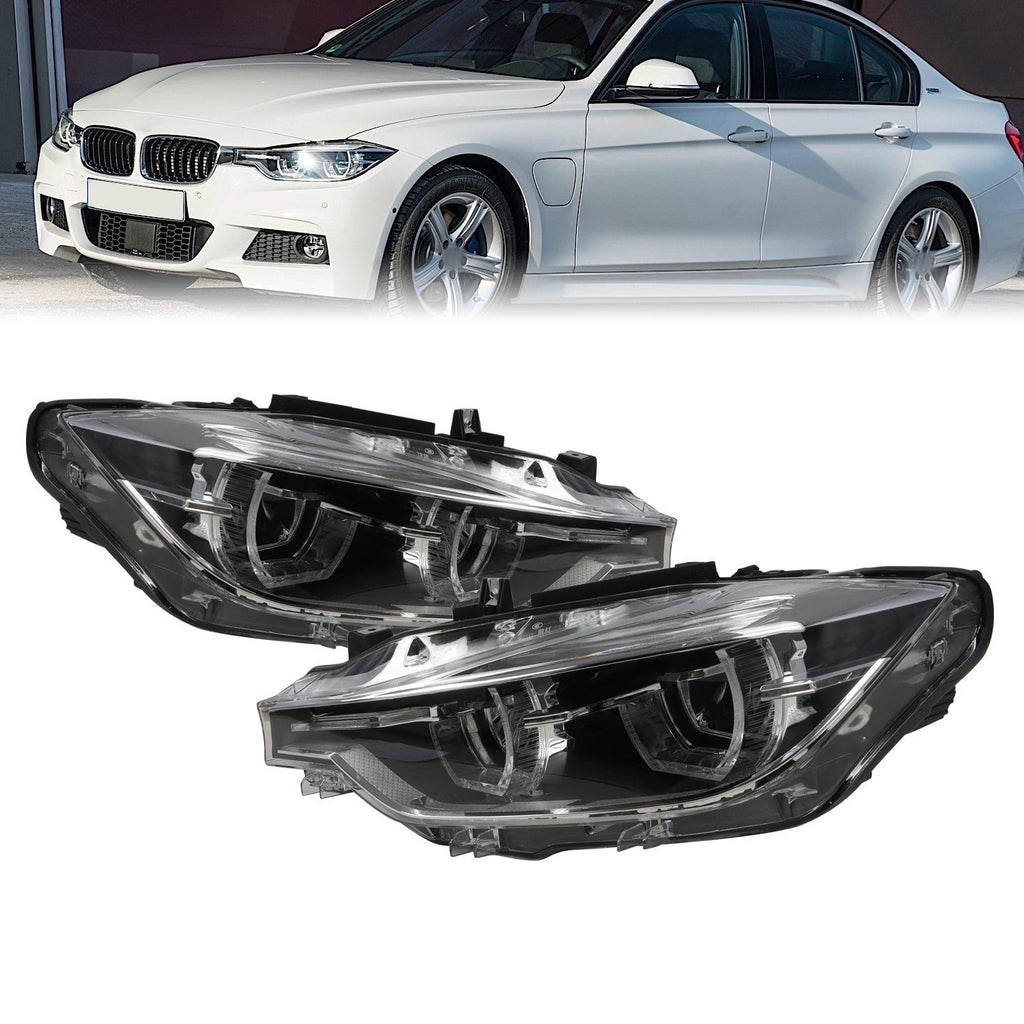 2016-2019 BMW 3 Series F30 F31 LED Headlights LH & RH Non-AFS Pair