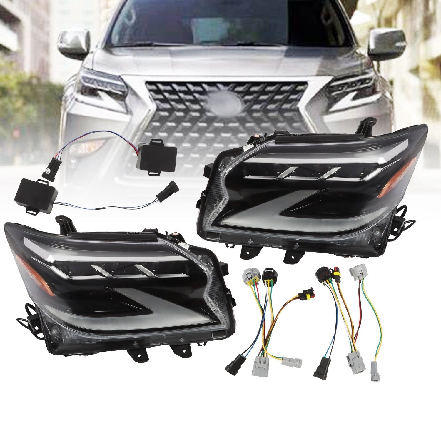 2014-2019 Lexus GX460 Full LED Headlights Left & Right Side Headlamps