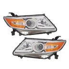 2011-2013 Honda Odyssey Halogen Chrome Amber Headlights Left & Right Side