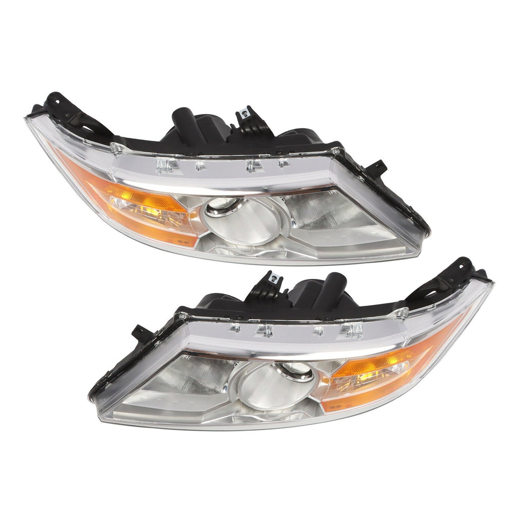 2011-2013 Honda Odyssey Halogen Chrome Amber Headlights Left & Right Side