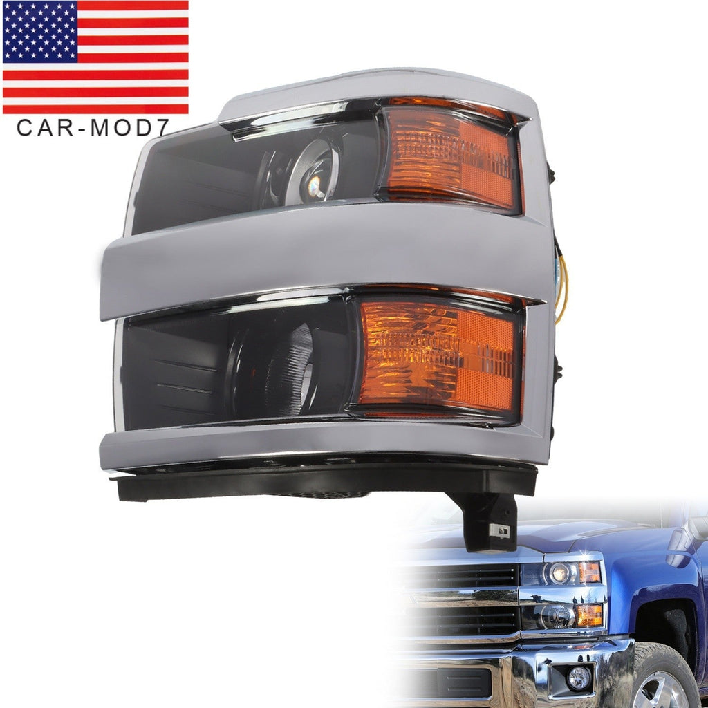 2015-2019 Chevy Silverado 2500HD 3500HD Left Halogen Projector Headlight LH