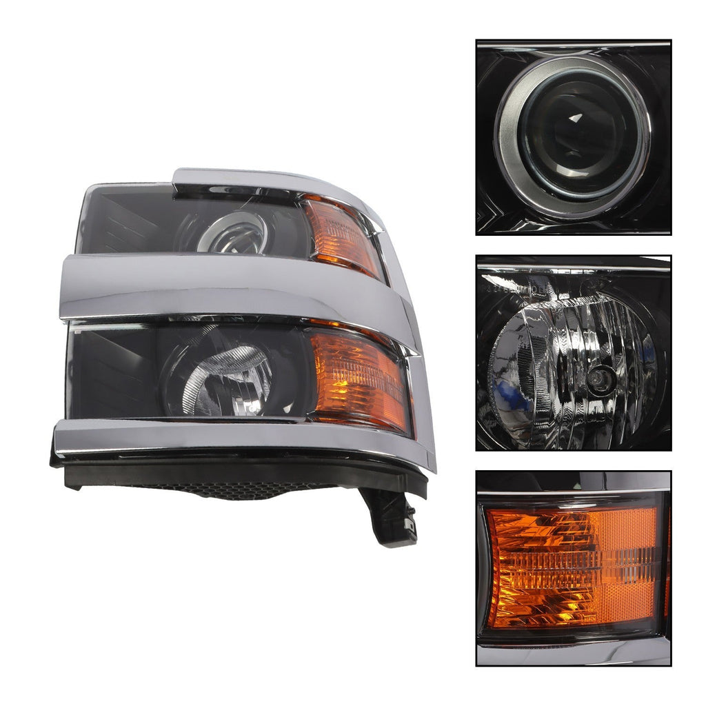 2015-2019 Chevy Silverado 2500HD 3500HD Left Halogen Projector Headlight LH