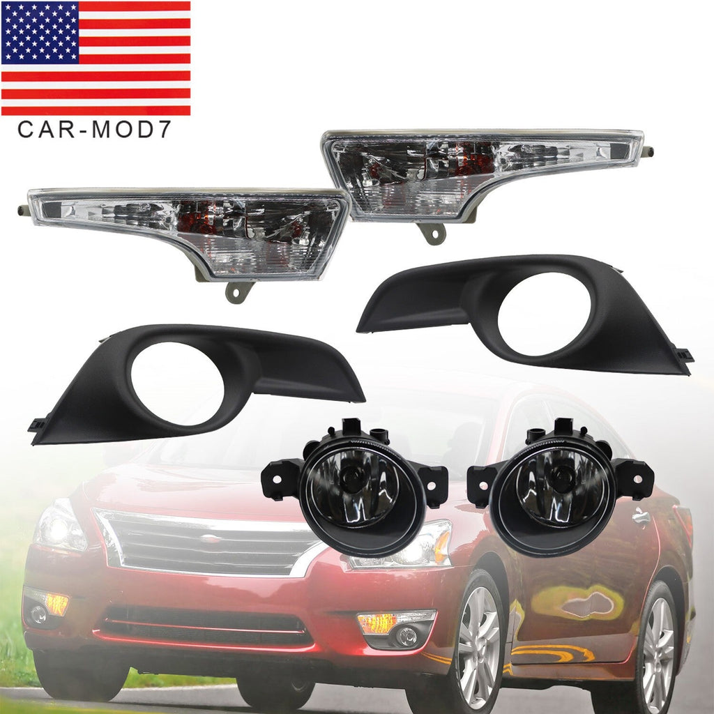 2013-2015 Nissan Altima Fog Light & Turn Signal Lamp LH+RH Set