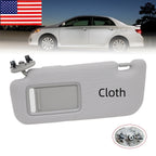 Toyota Corolla 2009-2013 Left Driver Gray Sun Visor w/ Mirror