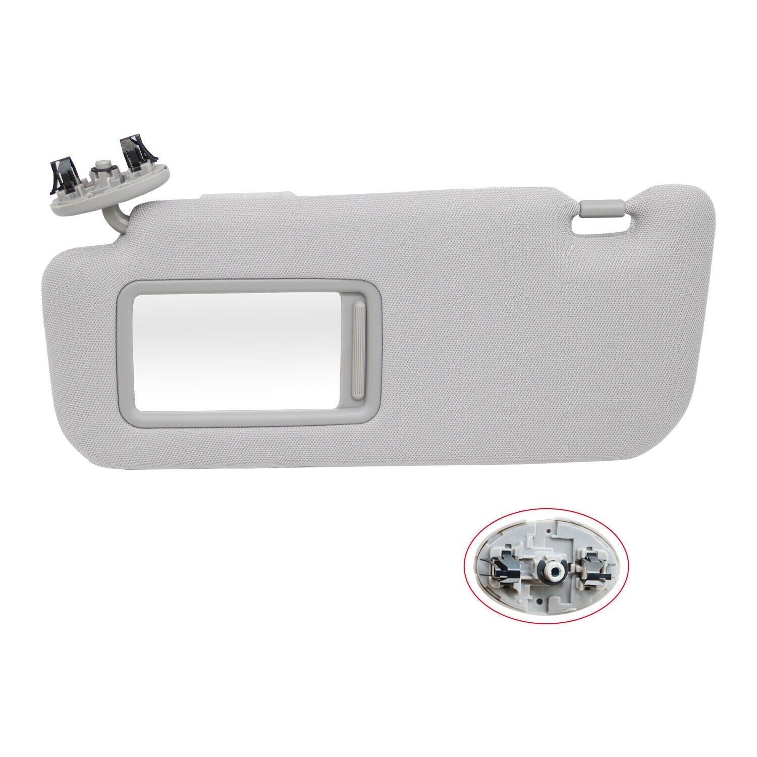 Toyota Corolla 2009-2013 Left Driver Gray Sun Visor w/ Mirror