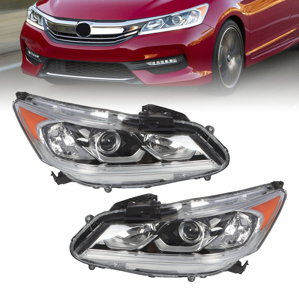 2016-2017 Honda Accord Sedan LED DRL Headlight Left & Right Side Set