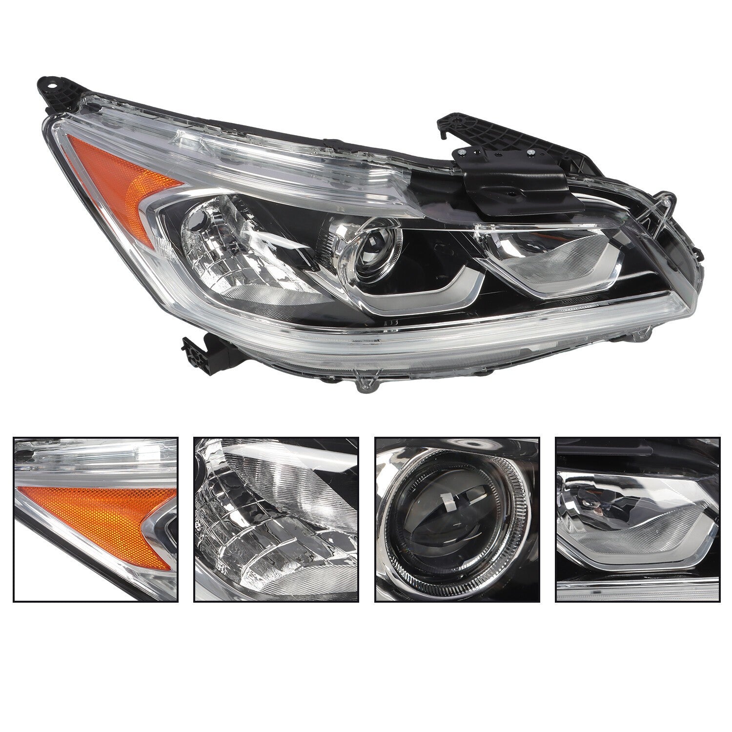 2016-2017 Honda Accord Sedan LED DRL Headlight Left & Right Side Set