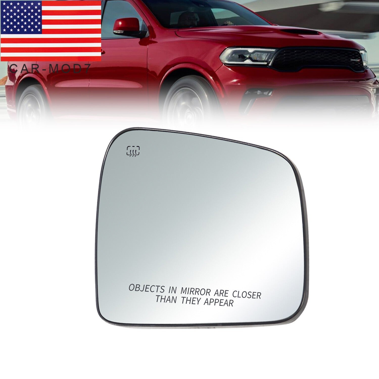 Heated Passenger Side Mirror Glass for 2011-2022 Grand Cherokee & Dodge Durango