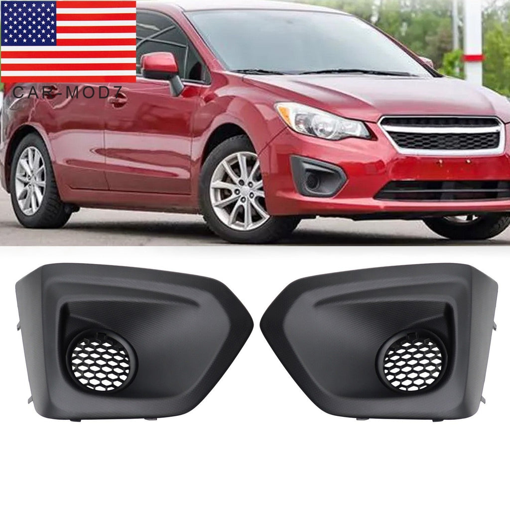 2012-2014 Subaru Impreza Front Bumper Fog Light Bezel Covers Pair