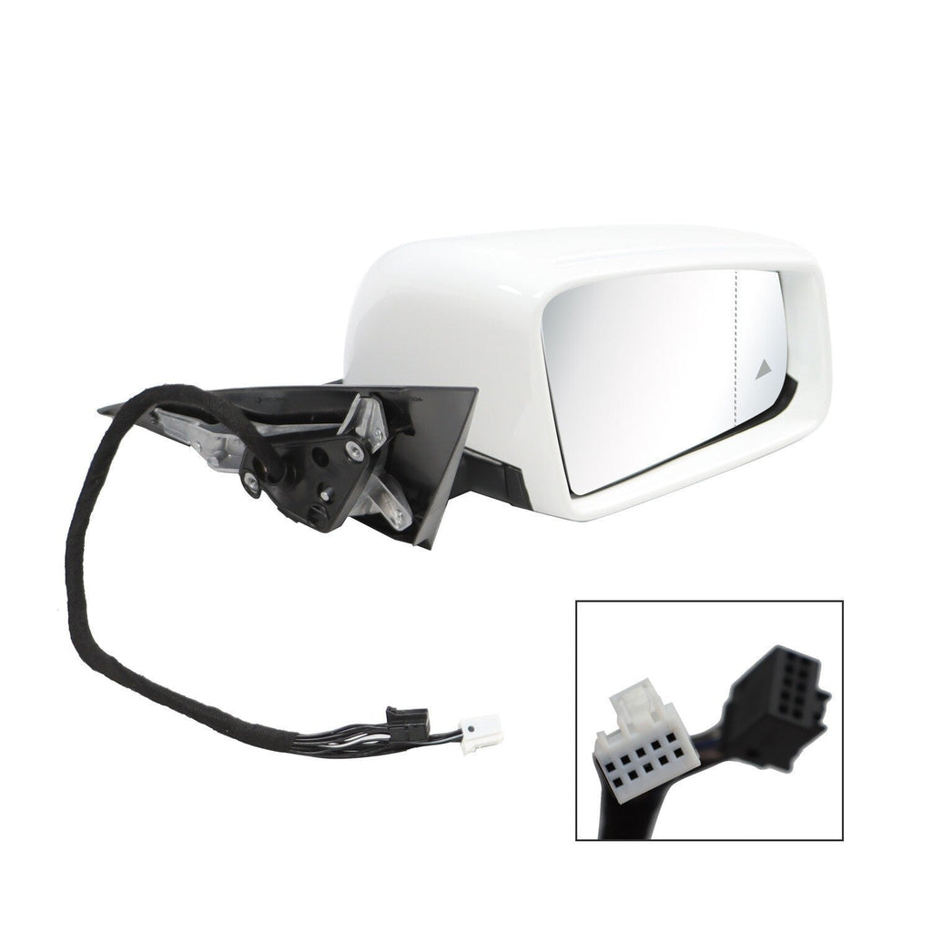 2014-2018 Mercedes CLA250 White Heated Passenger Mirror w/ Blind Spot Sensor
