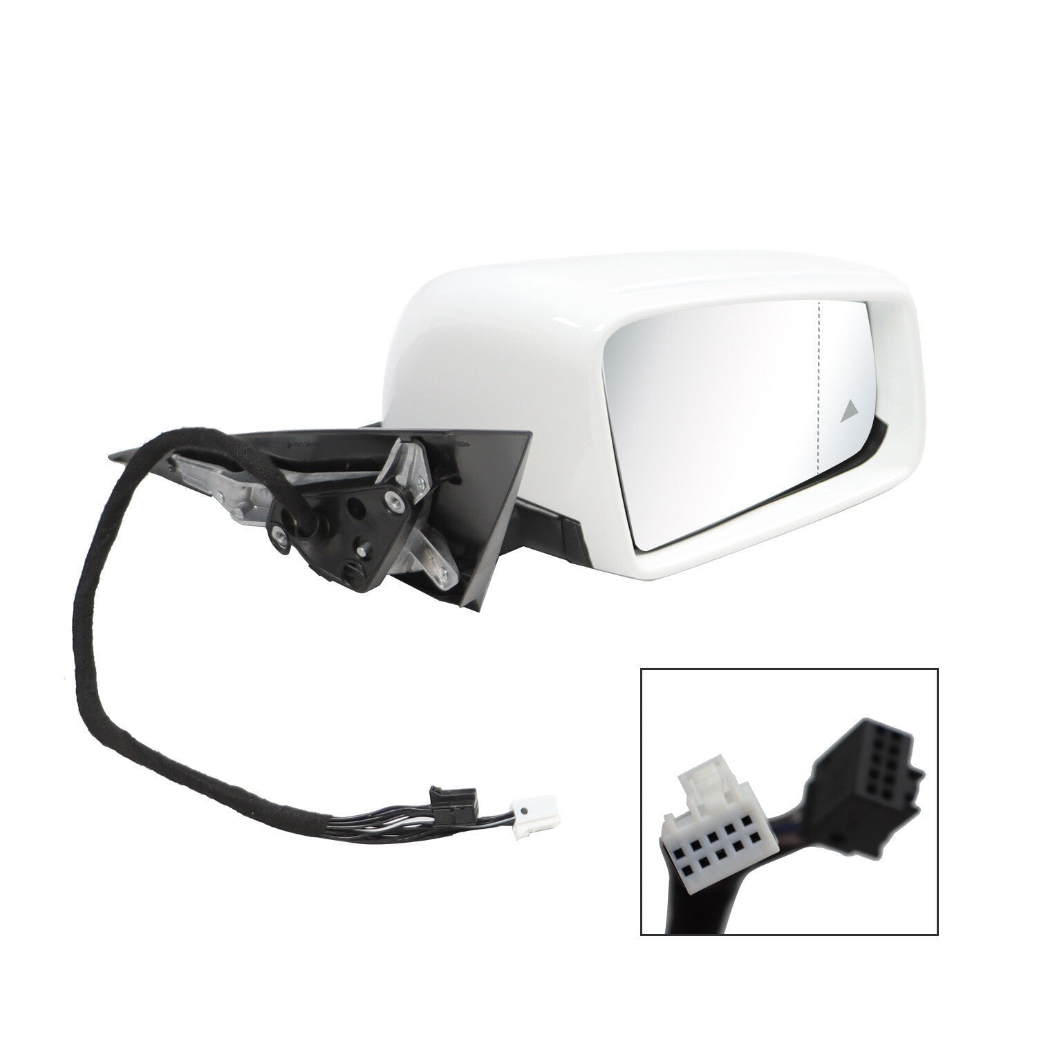 2014-2018 Mercedes CLA250 White Heated Passenger Mirror w/ Blind Spot Sensor