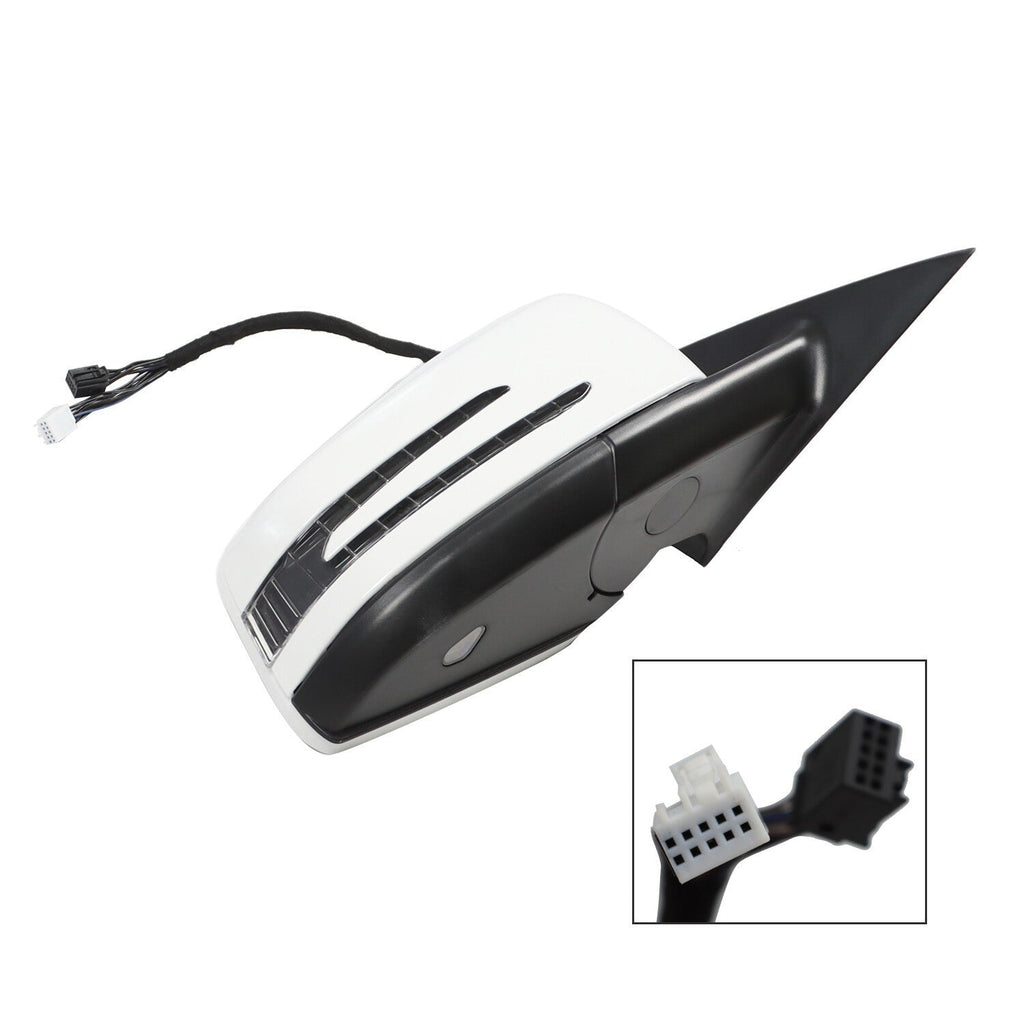 2014-2018 Mercedes CLA250 White Heated Passenger Mirror w/ Blind Spot Sensor