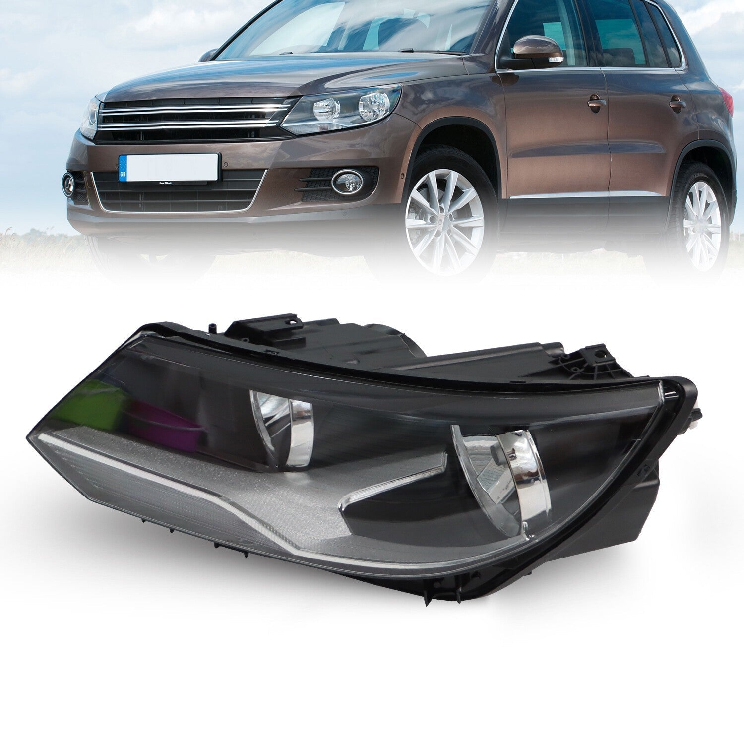 2012-2017 VW Tiguan Left Driver Side Halogen Headlight Replacement