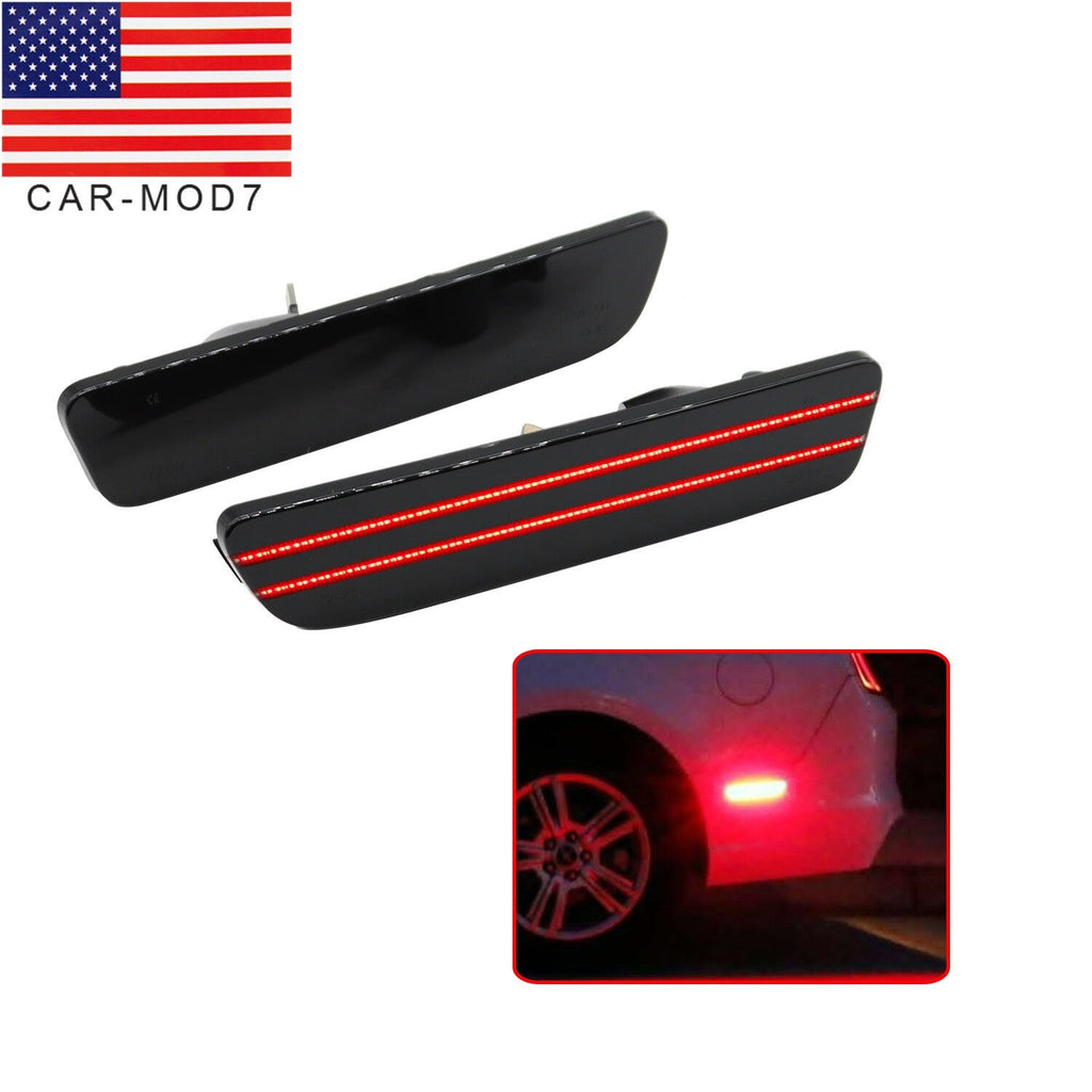 2005-2009 Ford Mustang Smoke Lens LED Rear Side Marker Light Red Lamp