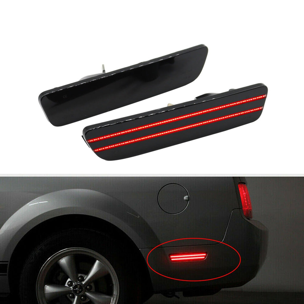 2005-2009 Ford Mustang Smoke Lens LED Rear Side Marker Light Red Lamp
