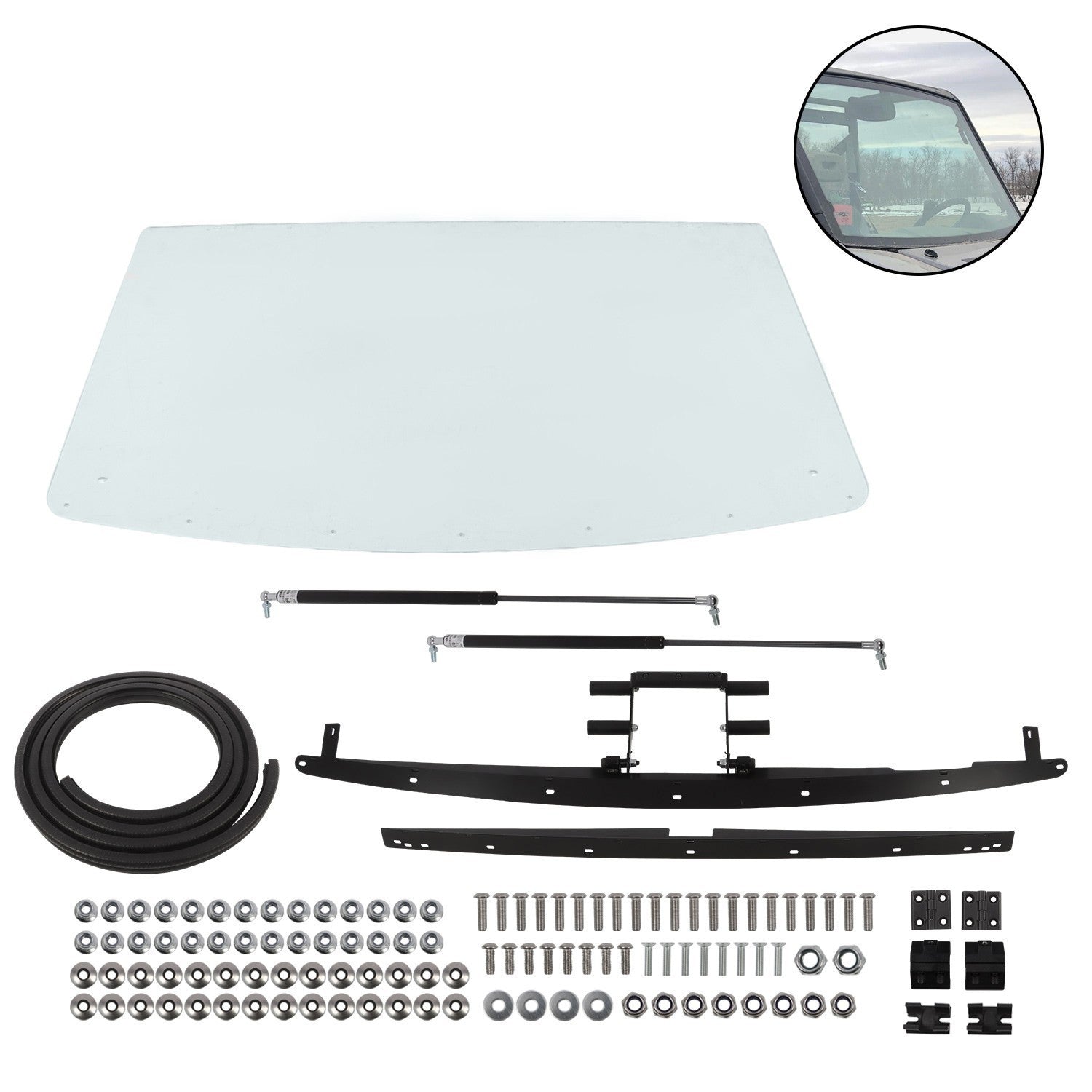 Polaris Ranger XP 900 Crew Clear Flip Windshield 2013-2024 Compatible