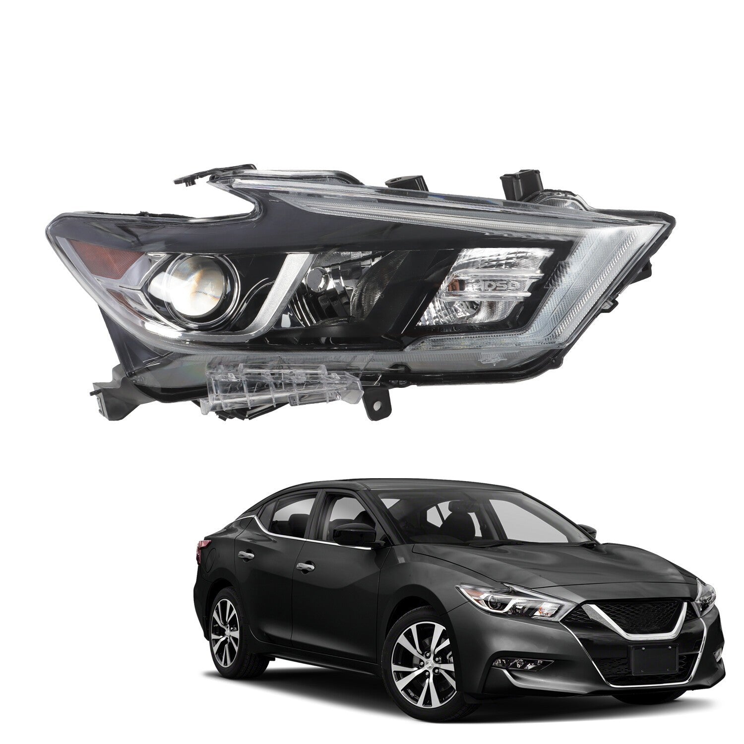 2016-2018 Nissan Maxima SR Platinum Right LED Headlight Passenger Side