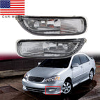 2003-04 Toyota Corolla Fog Lights Clear Lens Bumper Driving Lamps Pair