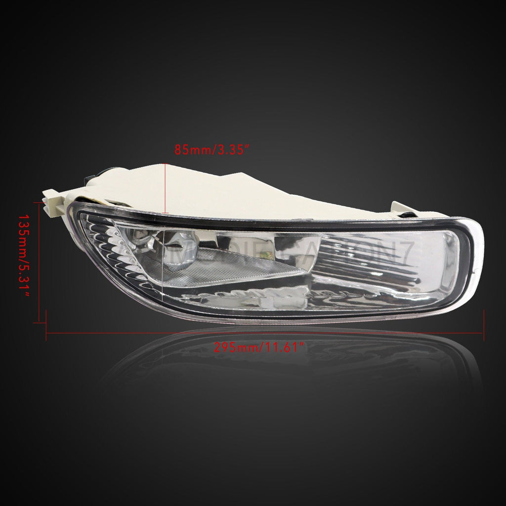 2003-04 Toyota Corolla Fog Lights Clear Lens Bumper Driving Lamps Pair