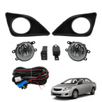2009-2010 Toyota Corolla Clear Bumper Fog Lights Pair with Switch