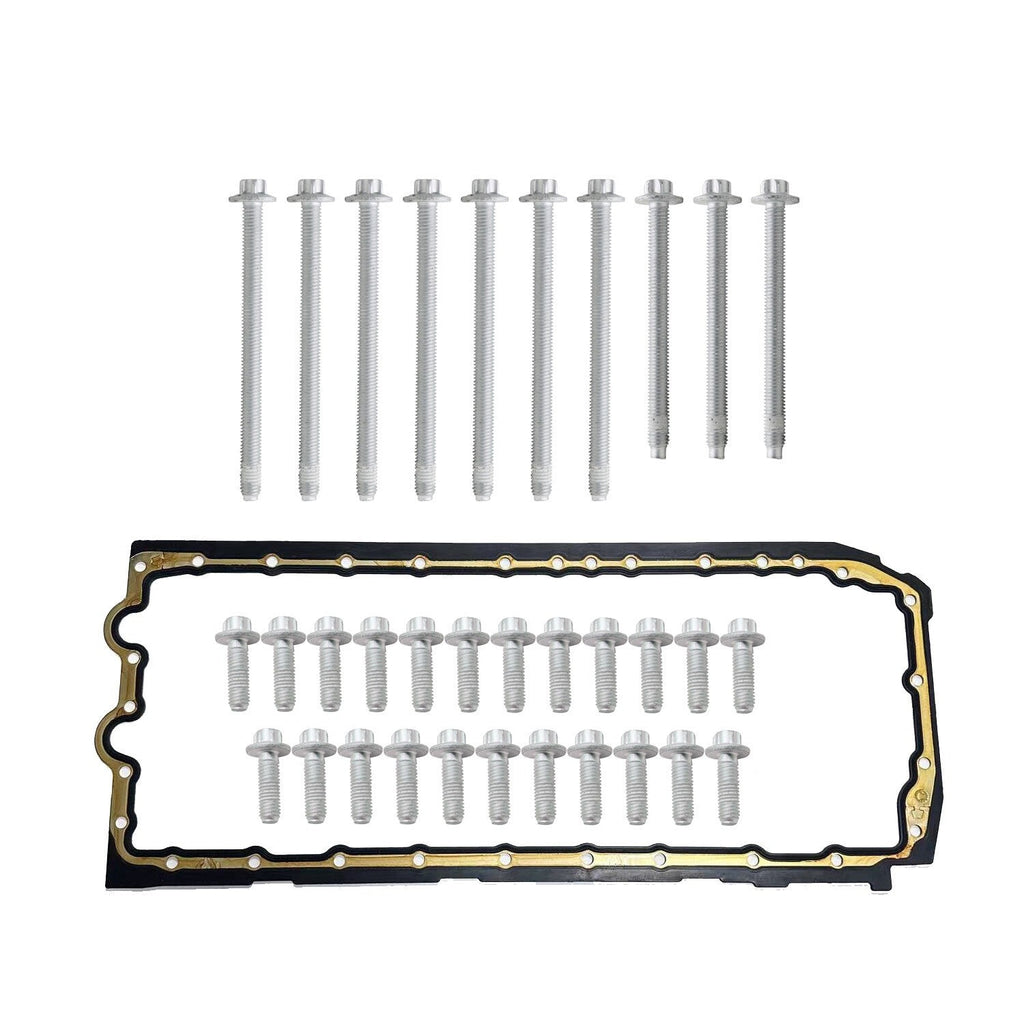 BMW E90 E82 N52 N53 Oil Pan Gasket Set with Bolts Kit 11132210959