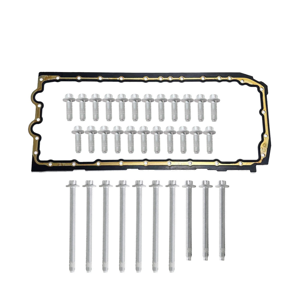 BMW E90 E82 N52 N53 Oil Pan Gasket Set with Bolts Kit 11132210959