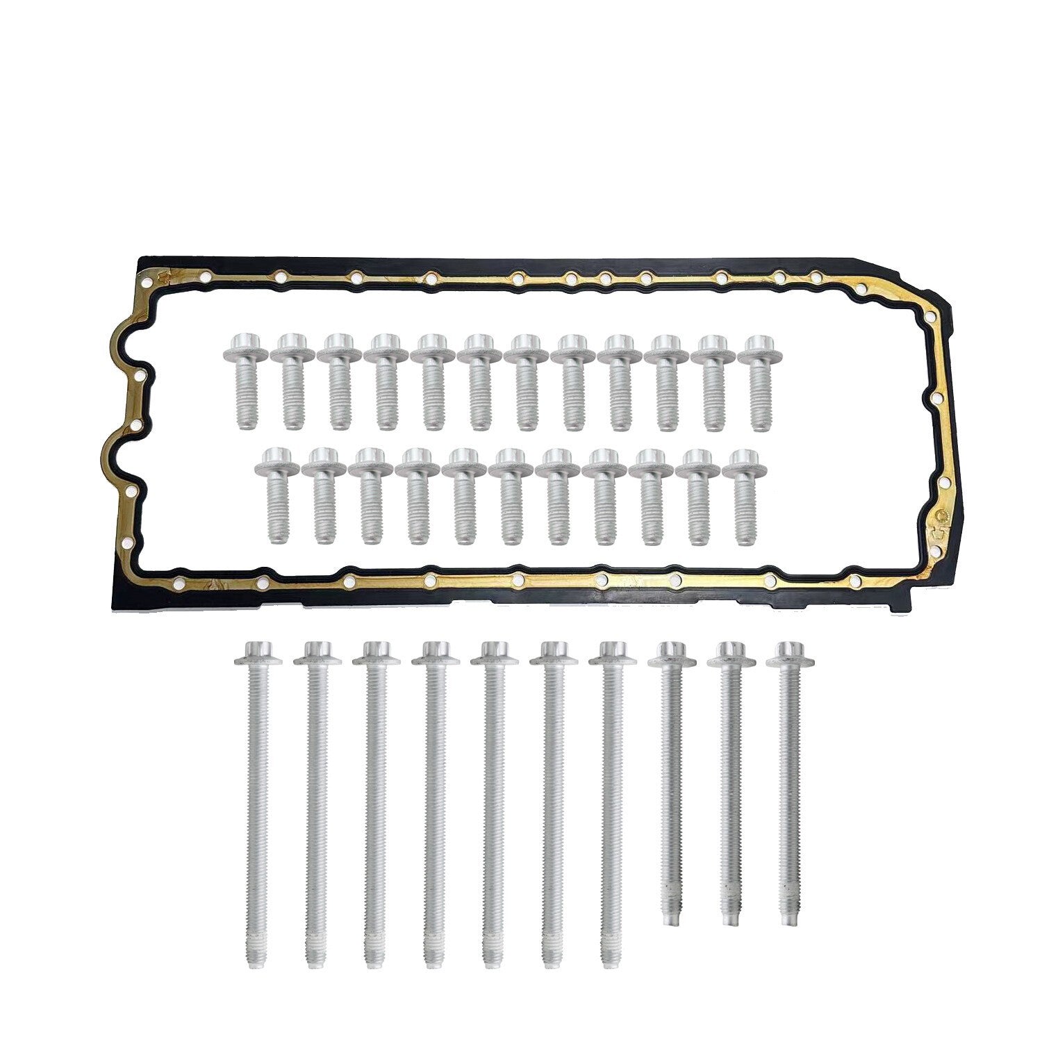BMW E90 E82 N52 N53 Oil Pan Gasket Set with Bolts Kit 11132210959