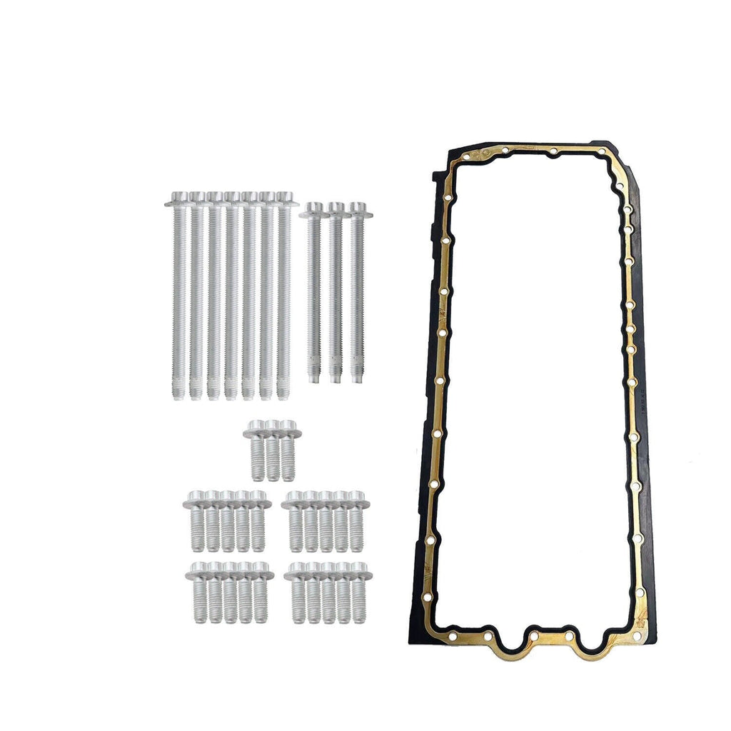 BMW E90 E82 N52 N53 Oil Pan Gasket Set with Bolts Kit 11132210959