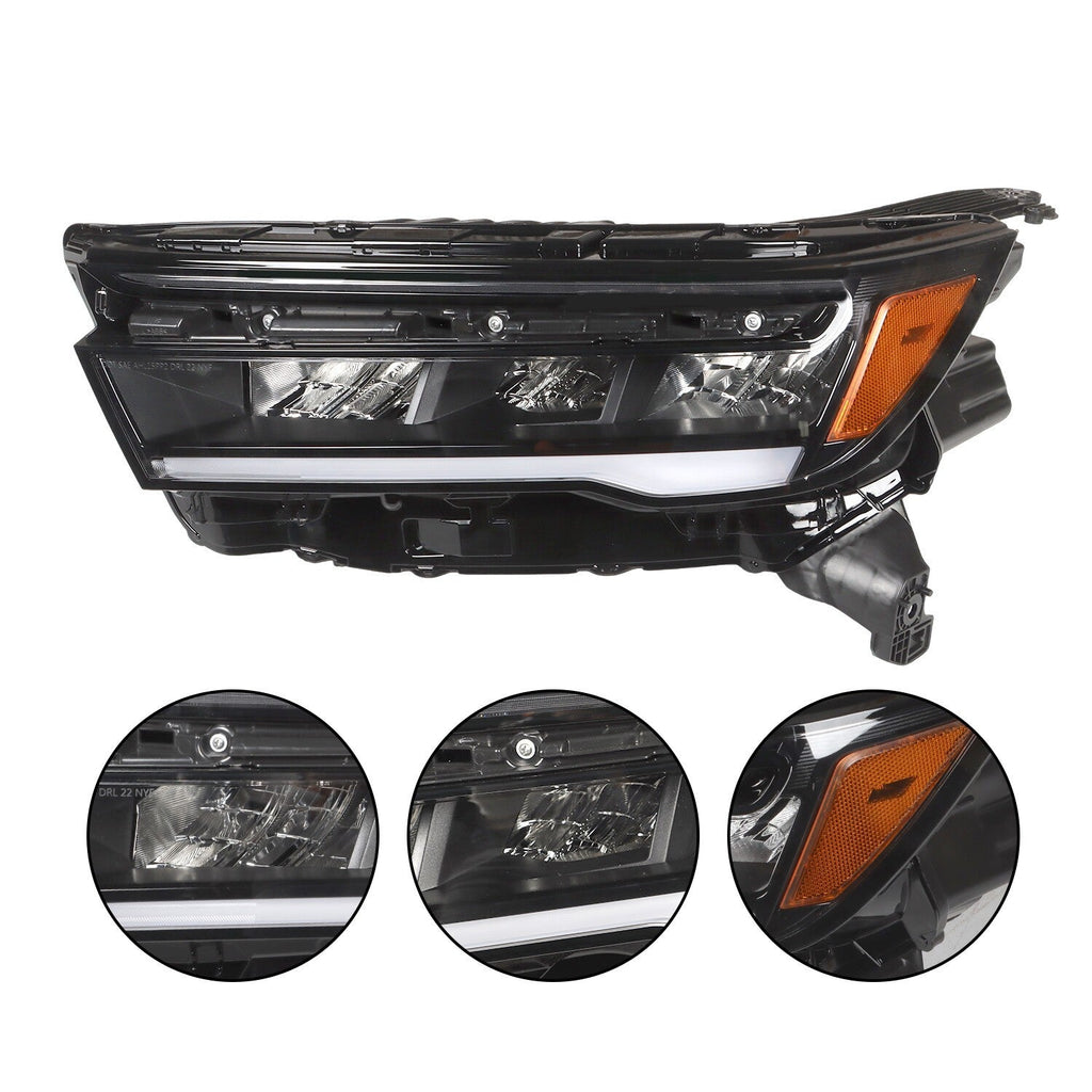2023-2025 Honda Pilot Left Driver Black Clear LED Headlight Assembly