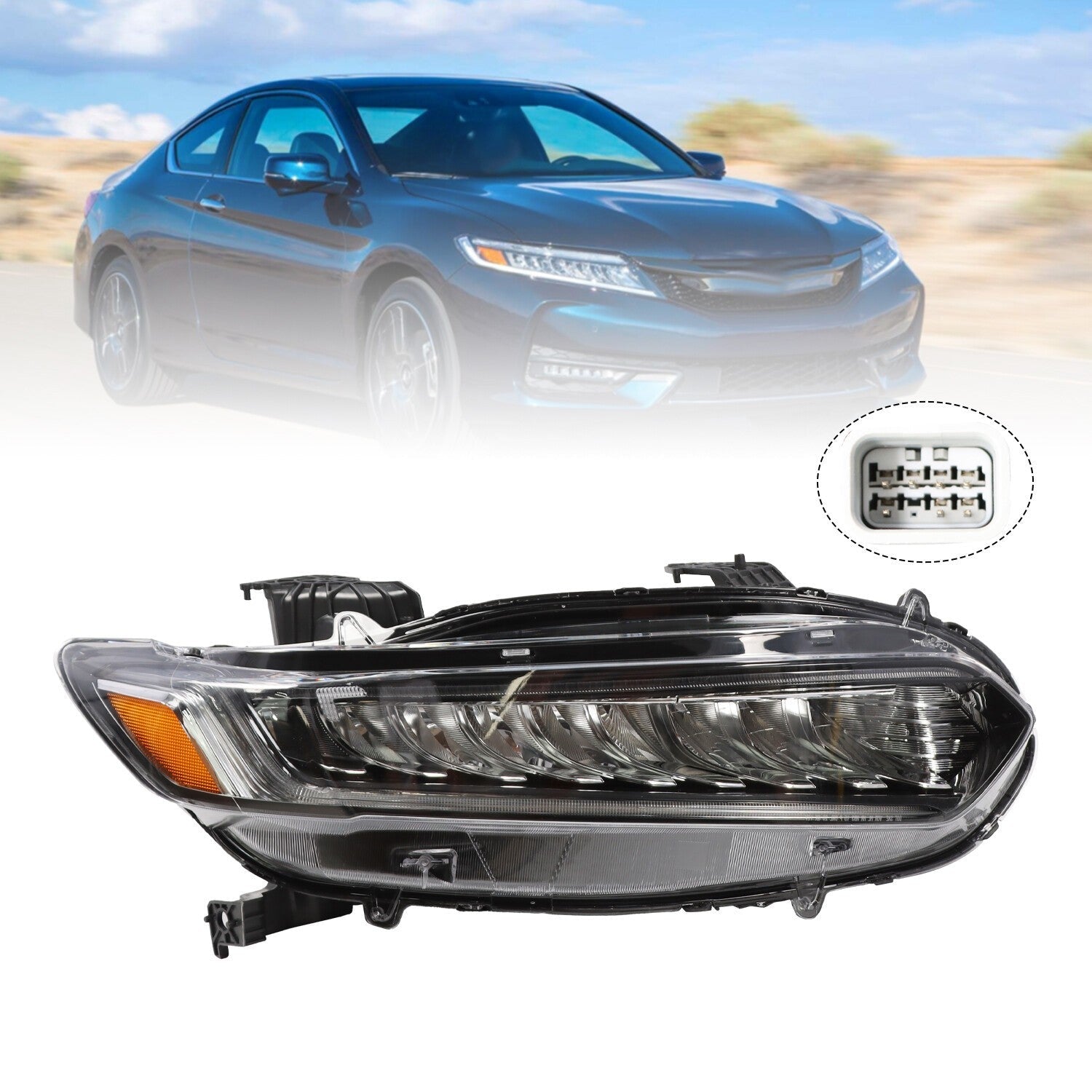 2018-2022 Honda Accord Right LED Headlight Assembly RH 33100TVAA11