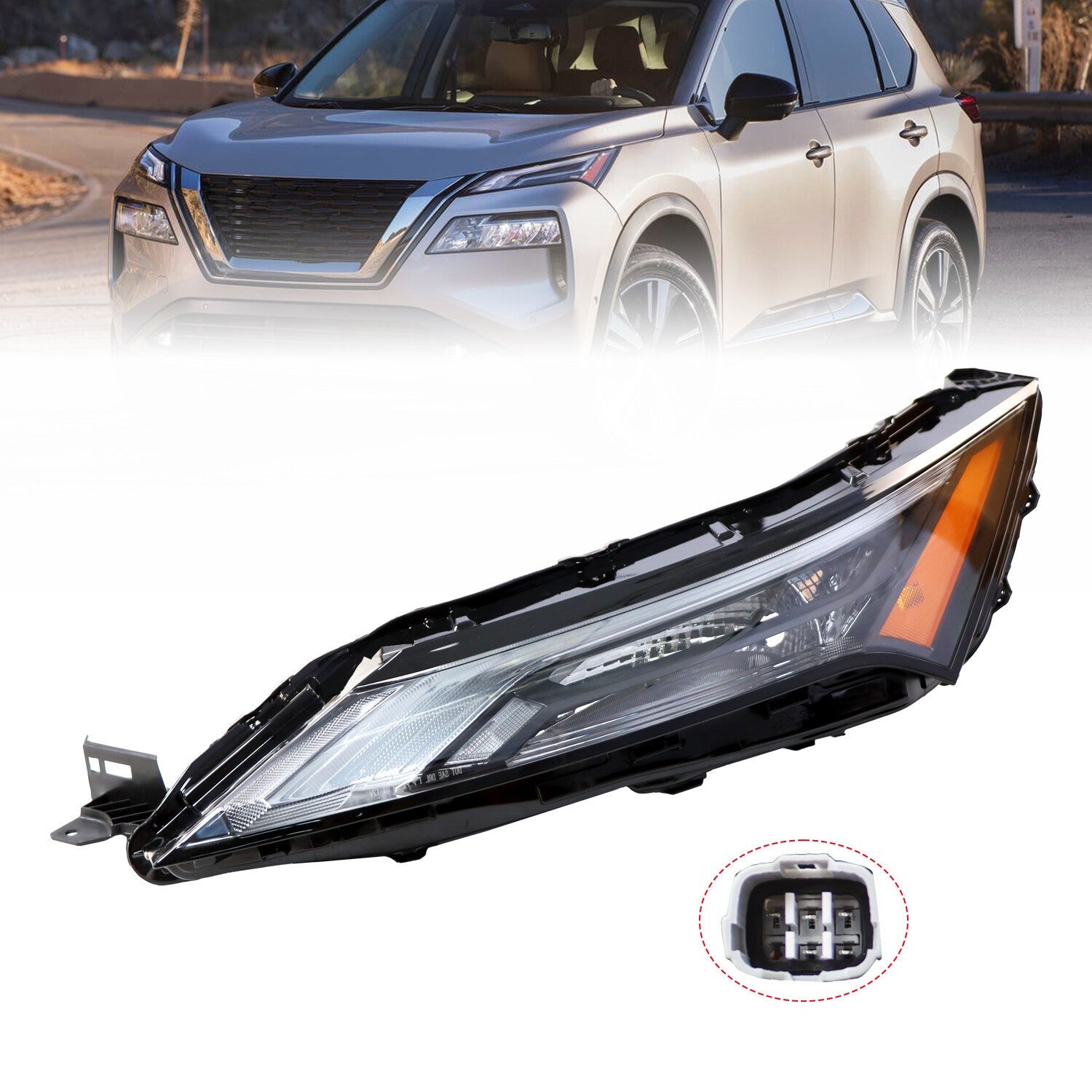2021-2023 Nissan Rogue Left LED DRL Headlight w/Halogen Signal Light