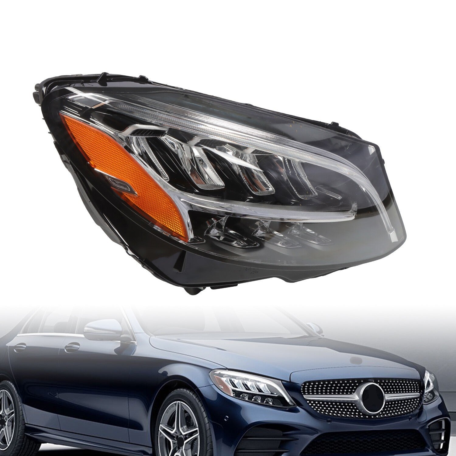 2019-2021 Mercedes-Benz C300 C43 W205 Right LED Headlight Passenger Side