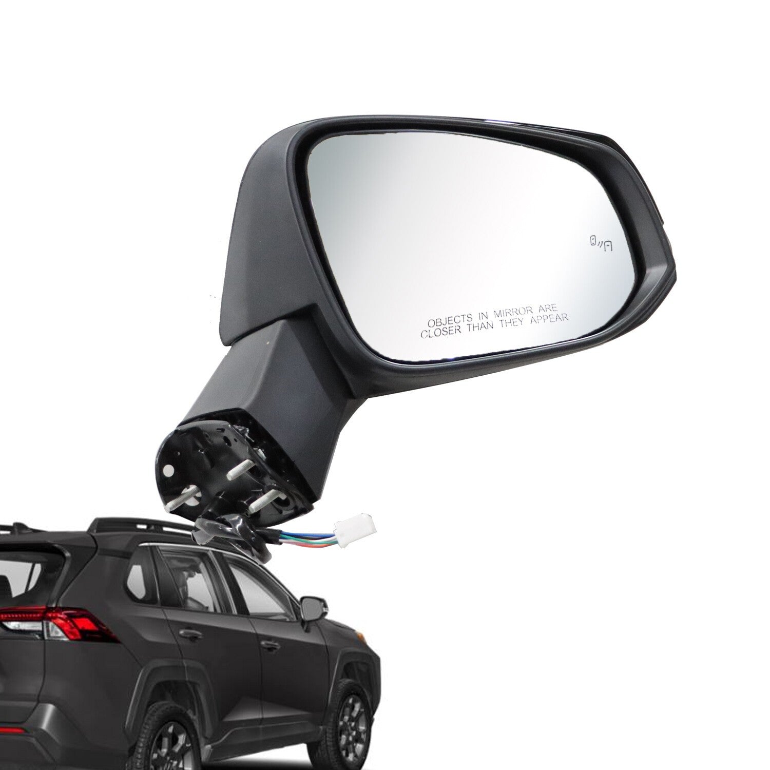 2019-2024 Toyota RAV4 Passenger Side Exterior Mirror Cap with BSD Signal